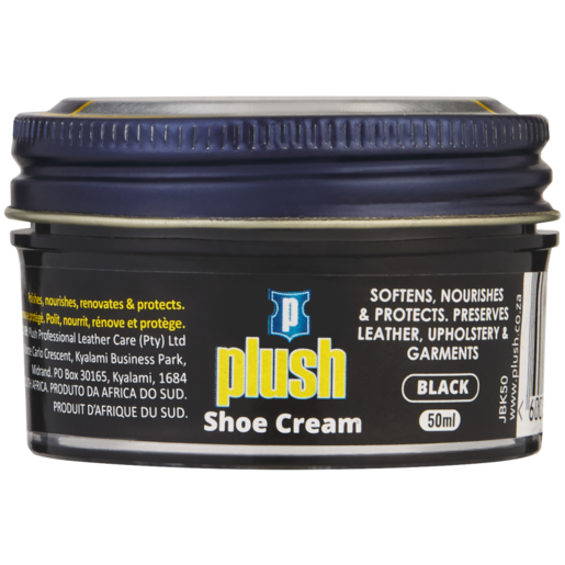 Plush Black Shoe Cream 50ml