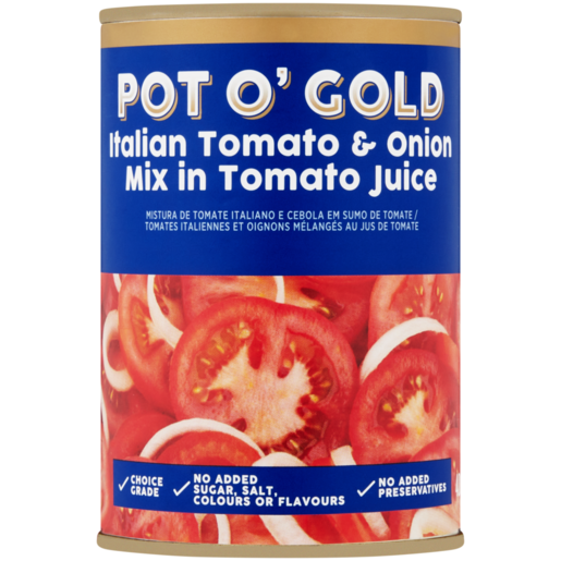 Pot O' Gold Italian Tomato & Onion Mix in Tomato Juice 400g 