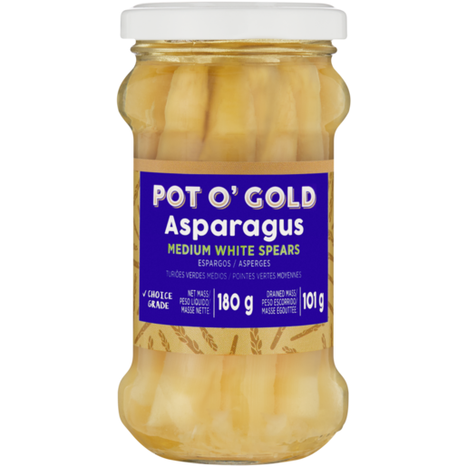 Pot O' Gold Medium White Asparagus Spears 180g