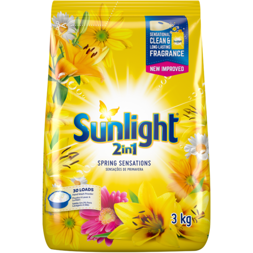 Sunlight 2-In-1 Spring Sensations Hand Washing Powder 3kg