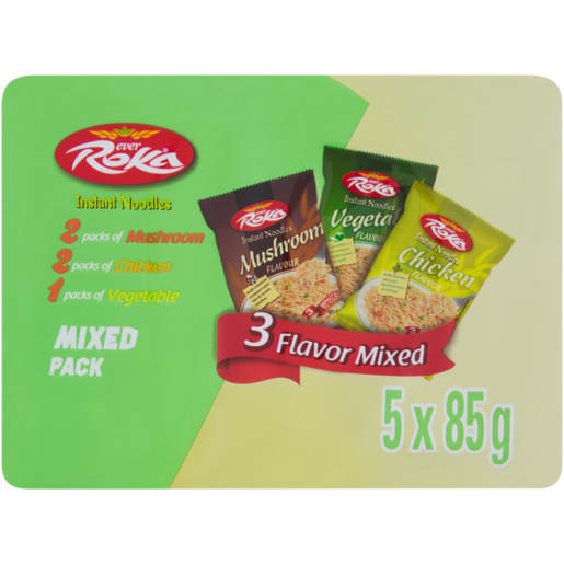 Roka Chicken/Mushroom & Vegetable Flavoured Instant Noodles 5 x 85g