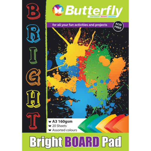 Butterfly A3 Bright Board Pads 20 Sheets