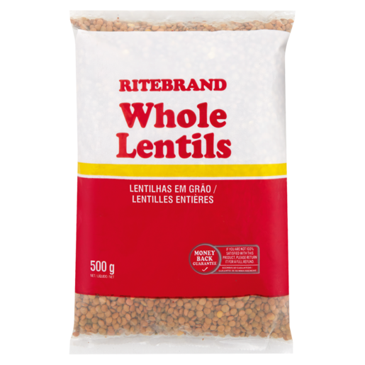 Ritebrand Whole Brown Lentils 500g