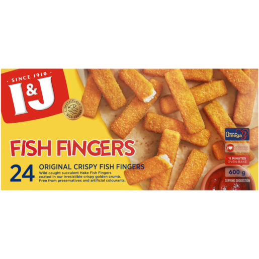 I&J Frozen Original Crispy Fish Fingers 600g