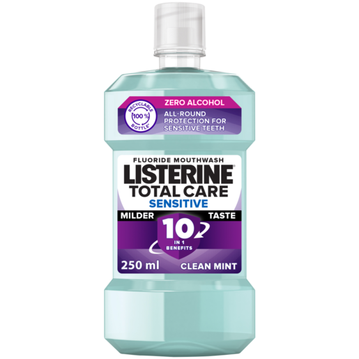 Listerine Total Care Sensitive Fluoride Mouthwash 250ml
