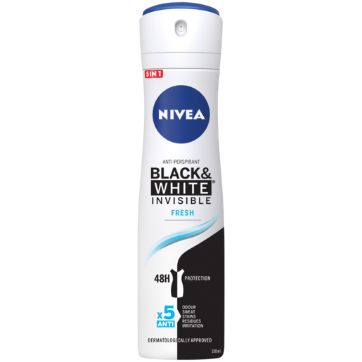NIVEA Ladies Pure Black & White Invisible Anti-Perspirant 150ml