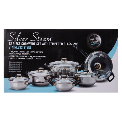 Silver Steam Cookware Set 12 Piece