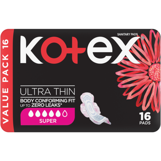 Kotex Ultra Duo Super Sanitary Pads 16 Pack