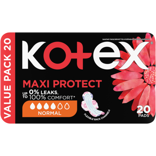 Kotex Maxi Duo Normal Sanitary Pads With Wings 20 Pack