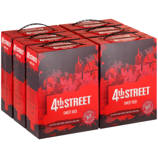 4th Street Sweet Red Wine Boxes 6 x 3L