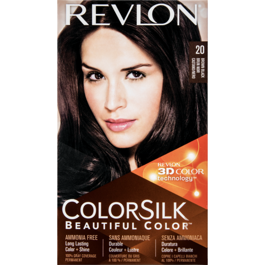 Revlon ColorSilk Beautiful Color Brown Black 20 Hair Colour Pack