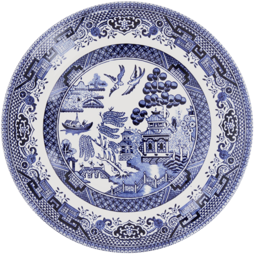Blue Willow Side Plate 17cm (Assorted Item - Supplied At Random)