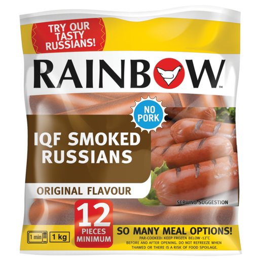 RAINBOW IQF Smoked Russians Pack 1kg