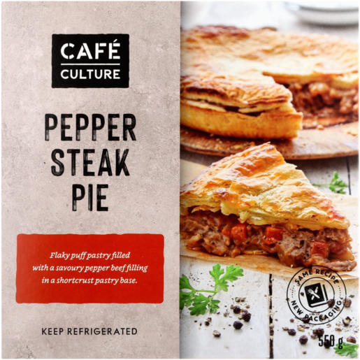 Café Culture Pepper Steak Pie 550g 