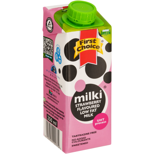 First Choice Milki UHT Strawberry Flavoured Milk Carton 250ml