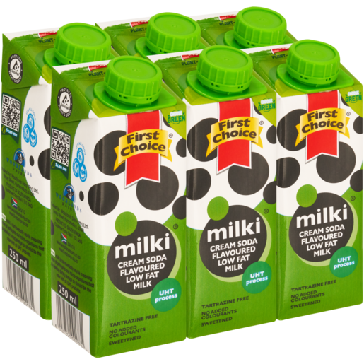 First Choice Milki Cream Soda Flavoured Full Cream Milk 6 x 250ml