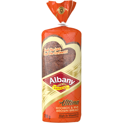 Albany Ultima Rooibos & Rye Sliced Brown Bread Loaf 700g