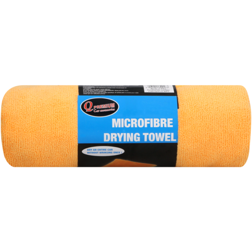 Q Premium Microfibre Drying Towel Orange 62 x 98cm