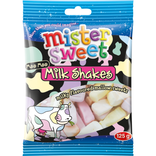 Mister Sweet Milkshake Milky Flavoured Mallow Sweets 125g