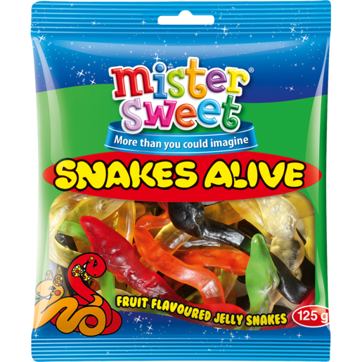 Mister Sweet Snakes Alive Sweets 125g