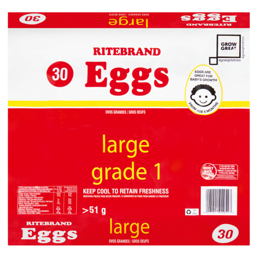 Ritebrand Large Eggs 30 Pack