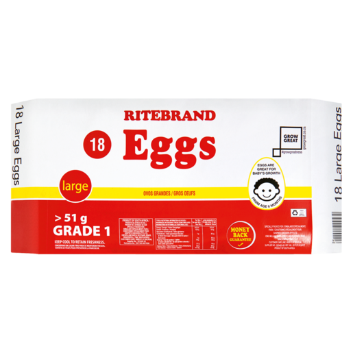 Ritebrand Large Eggs 18 Pack