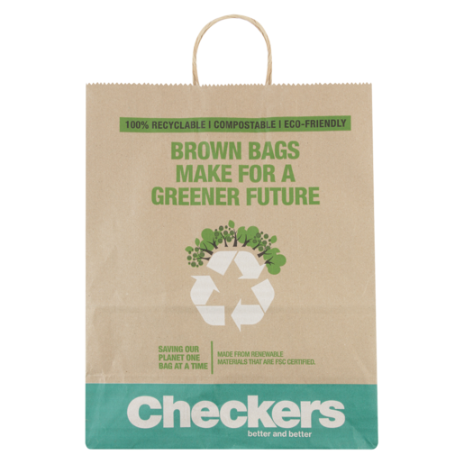 Checkers Brown Shopper Bag