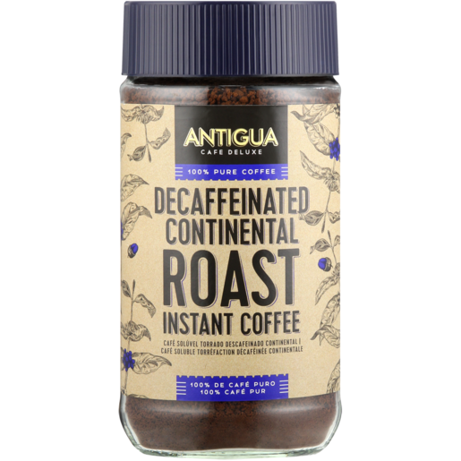 Antigua Decaffeinated Continental Roast Instant Coffee Jar 200g