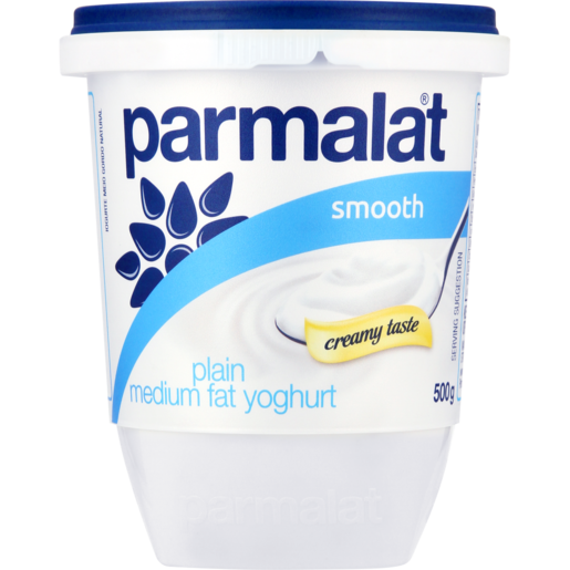 Parmalat Plain Medium Fat Smooth Yoghurt 500g