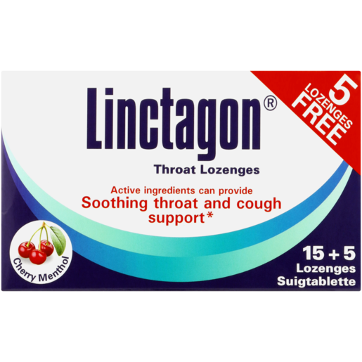 Linctagon Cherry Menthol Throat Lozenges 15 Pack