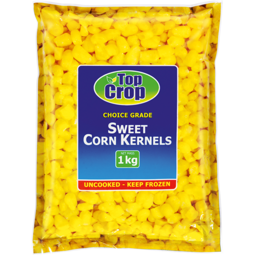 Top Crop Frozen Plain Sweetcorn Kernal Vegetable Mix 1kg