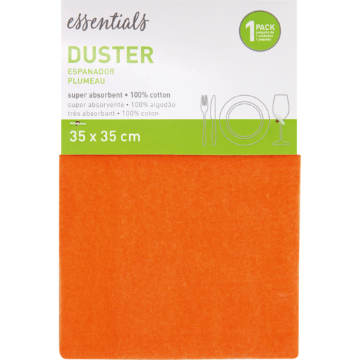 Essentials Orange Duster Cloth 35 x 35cm