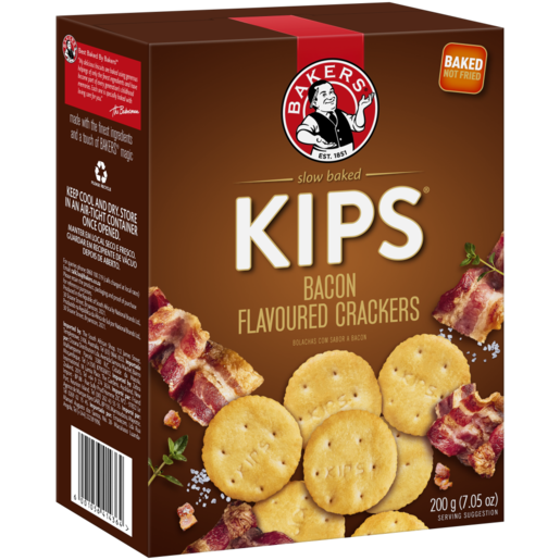 Bakers Kips Bacon Flavoured Crackers 200g