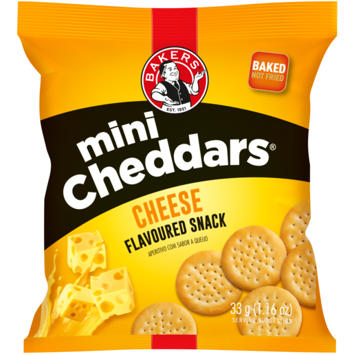 Bakers Mini Cheddars Cheese Flavoured Snack 33g