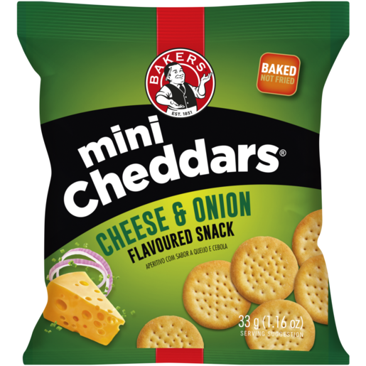 Bakers Mini Cheddars Cheese & Onion Flavoured Snack 33g