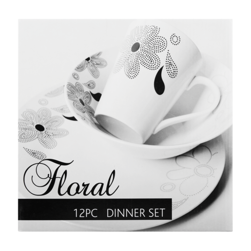 New Floral Dinner Set 12 Piece (Assorted Item - Supplied At Random)