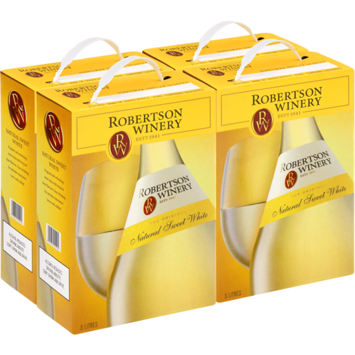 Robertson Winery Natural Sweet White Wine Boxes 4 x 3L