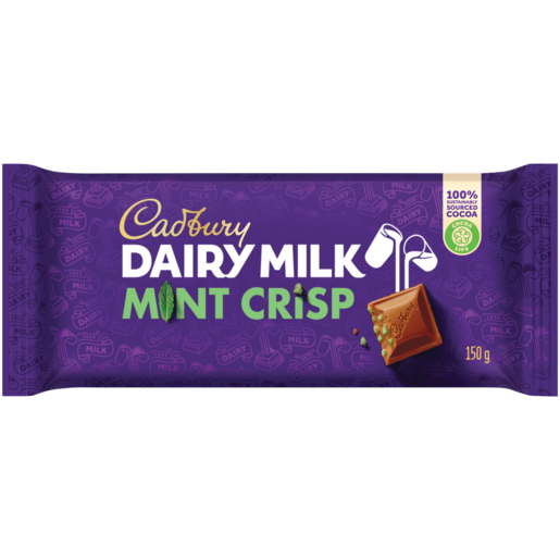 Cadbury Dairy Milk Mint Crisp Chocolate Slab 150g
