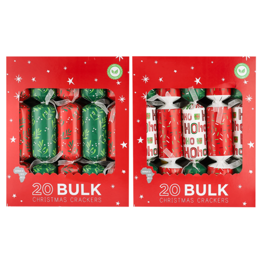 Bulk Christmas Crackers 20 Pack (Design May Vary)