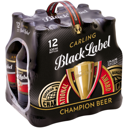 Carling Black Label Beer Bottles 12 x 340ml