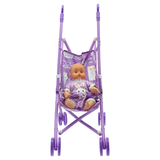Baby Cuddle Baby Doll & Stroller Toy Set