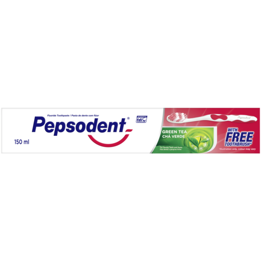 Pepsodent Green Tea Toothpaste With Toothbrush 2 Piece