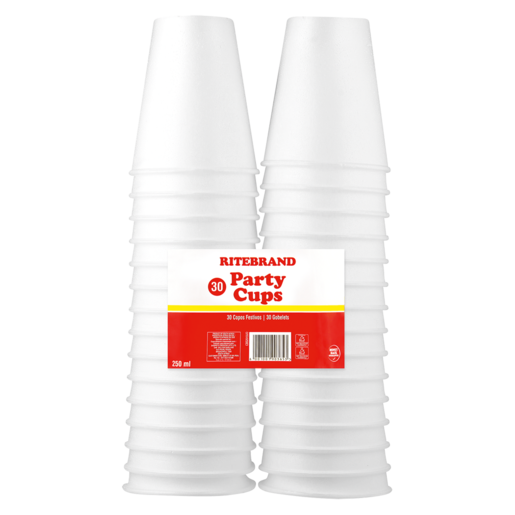Ritebrand Plastic Party Cups 30 Pack