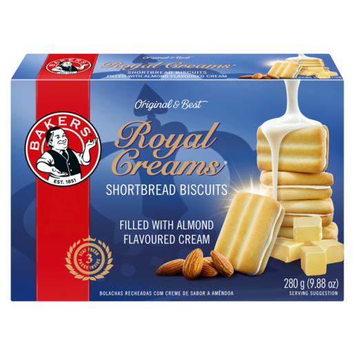 Bakers Royal Creams Shortbread Biscuits 280g