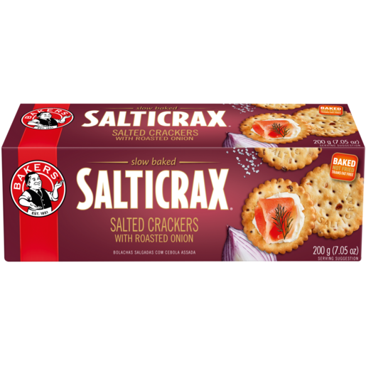 Bakers Salticrax Roasted Onion Salted Crackers 200g