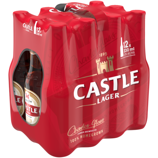Castle Lager Beer Bottles 12 x 340ml