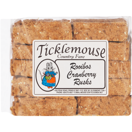 Ticklemouse Country Fare Rooibos & Cranberry Rusks 430g