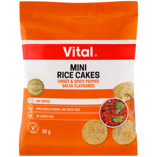 Vital Sweet & Spicy Pepper Flavoured Mini Rice Cakes 30g