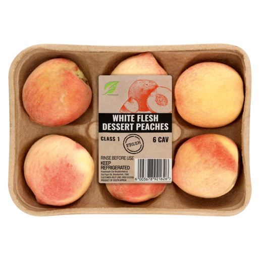 6 Cavity White Flesh Peach 1s pack