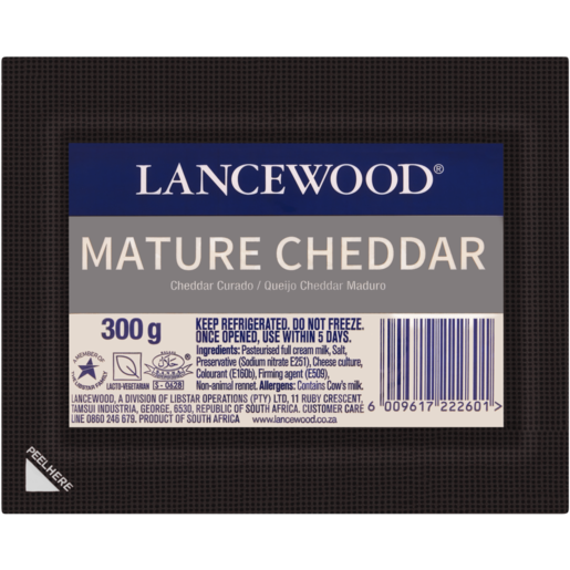 LANCEWOOD Mature Cheddar Cheese Pack 300g